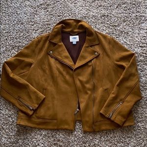 Faux Suede Moto Jacket